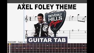 Video thumbnail of "Axel Foley Theme (Beverly Hills Cop) - Fingerstyle Guitar Tab"