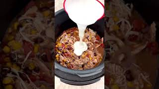 LIGHTENED UP CRACK CHICKEN CHILI - healthy crockpot chicken recipe