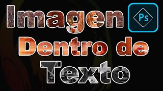 como poner IMAGEN DENTRO de TEXTO photoshop👌🔥🔥