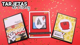 3 Tarjetas de Disney para Regalar 😍🐭 Tarjeta con Castillo / Mano de Mickey / Pantalón de Mickey 💌