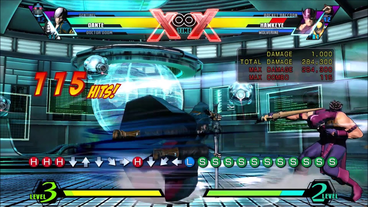UMvC3EX Dante Combo from ground throw [2]