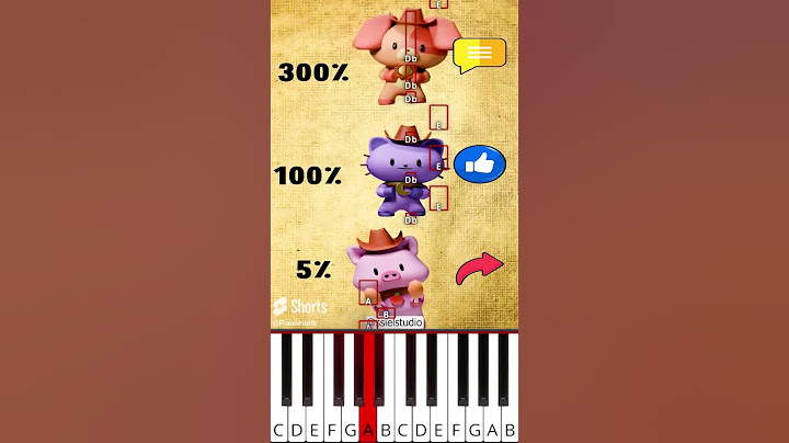 Cotton Eye Joe Smiling Critters Energy level (@ssielstudio) - Octave Piano Tutorial