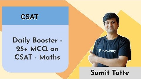 Daily Booster - 25+ MCQ on CSAT - Maths | Sumit Tatte