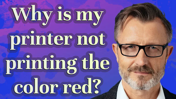 Why is my printer not printing the color red?