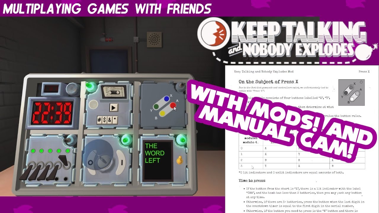 Keep Talking And Nobody Explodes Manual Deutsch Multiplayin' Keep Talking and Nobody Explodes, Learning Mods! (With