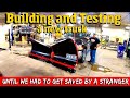 Building and testing a new snowplow truck on a lot thats never been plowed 4 k video