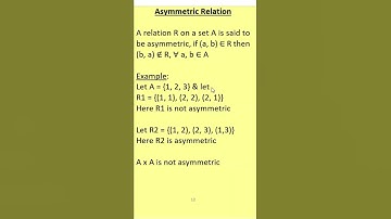 13 - Asymmetric Relation - #Shorts - English - Madhavan SV