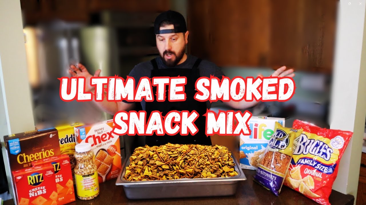 Delicious Holiday Chex Mix Smoked on the Traeger YouTube
