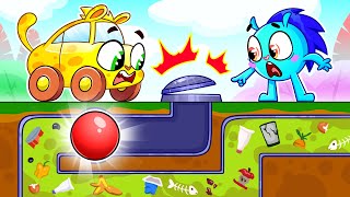 I Lost My Ball In The Sewer⚽| Please Don't Play On The Sewer Hatch🕳️| Baby Cars TV