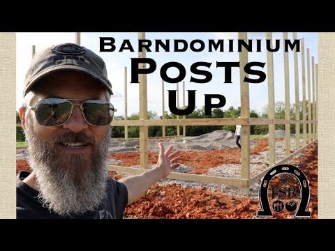 Barndominium Posts are Up - Construction has Begun