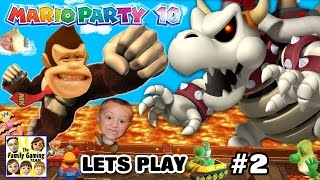 Давайте играть Mario Party 10! Сухой Баузер Boss Battle в замке Хаоса