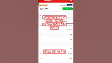 my11circle private contest code-👇 CWPBHJRTMZ #worldcup #cricket #indiavsengland #yts #pakvssrilanka
