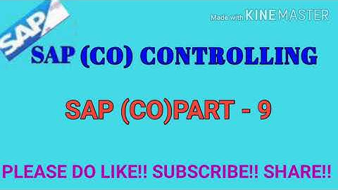 SAP-FICO Session- 87 || SAP (CO) CONTROLLING (PART - 9) IN ENGLISH | SAPFICO REALTIME TRAINING | SAP