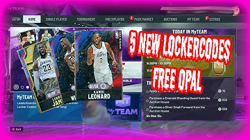 5 NEW LOCKER CODES IN NBA2K20 MYTEAM!!!  FREE OPALS & PACKS