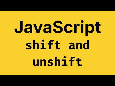 JavaScript shift() & unshift() methods 🔥 - javaScript Course 2026