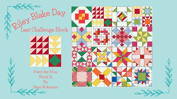 Riley Blake Challenge Block 16 - Point the Way