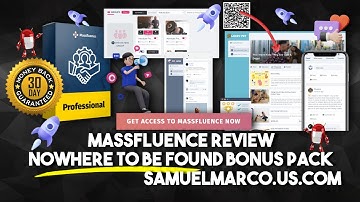 Massfluence Review & Bonus Offer - Watch Massfluence Review & Get NoWhere To Be Found Bonuses