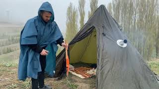 EXTREME 38C EXTREME COLD WINTER CAMPING in a HOT CAMPING ALONE in a HOT TENT ASMR