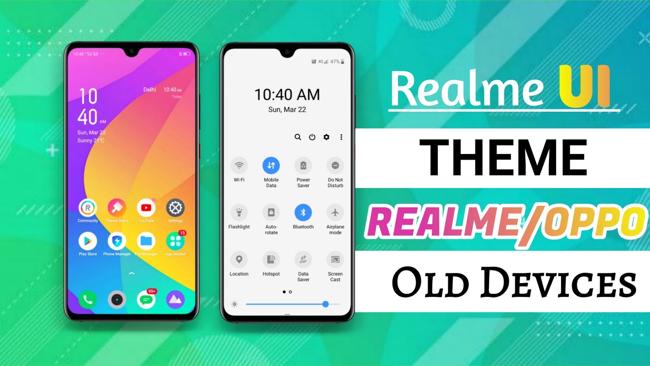 Realme UI Theme + Realme UI Notification panel For Realme & Oppo ...