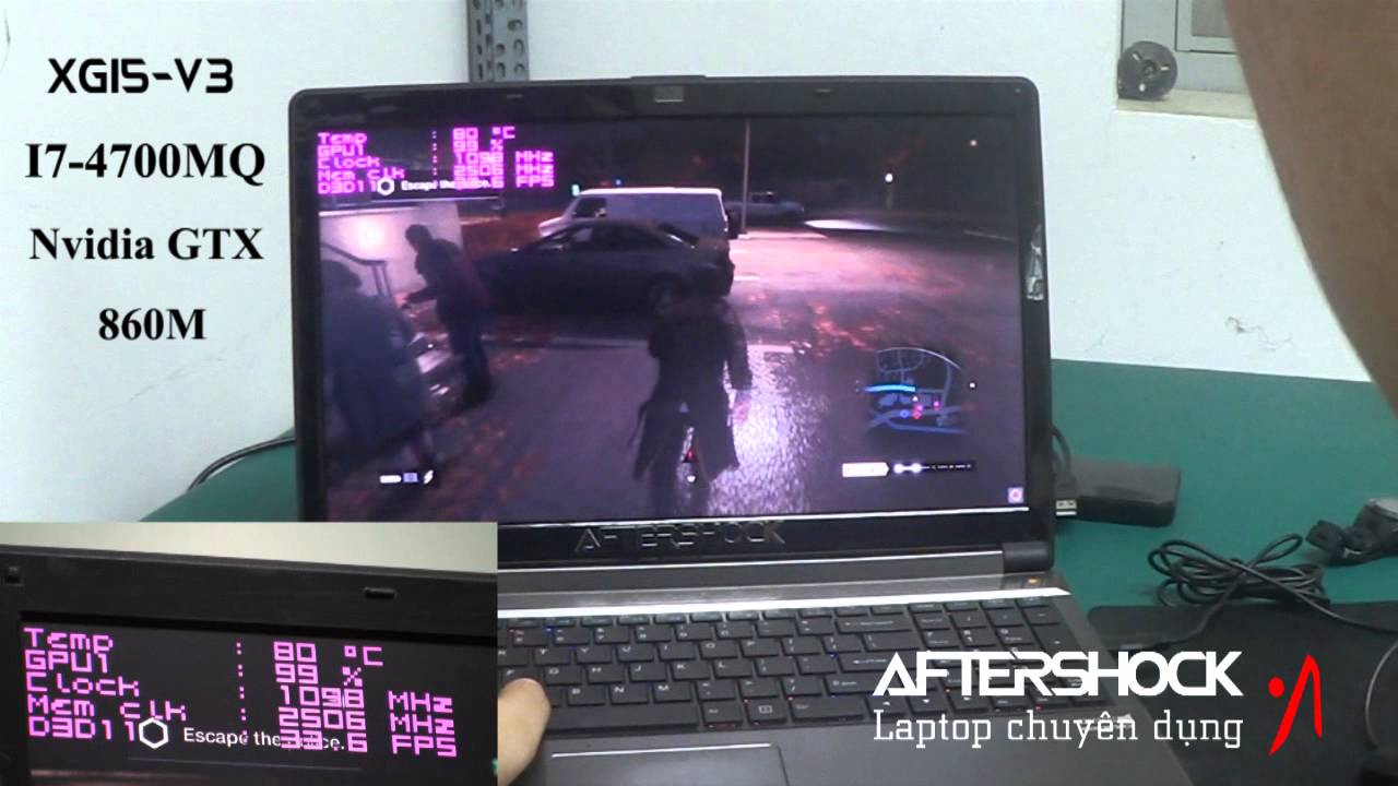 AFTERSHOCK VN XG15-V3 (W355SSQ) with GTX 860m Maxwell/ Gameplay: Watch Dogs