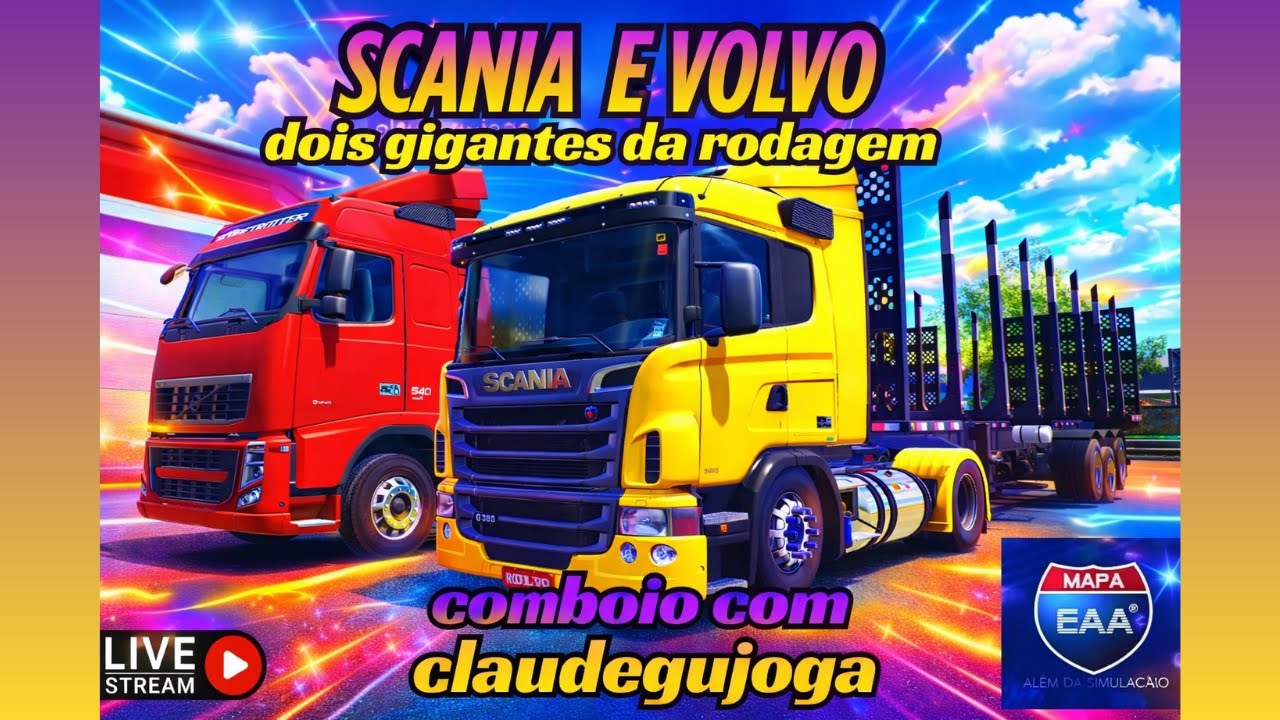 SCANIA E VOLVO  JUNTOS NO ETS 2   **live on**