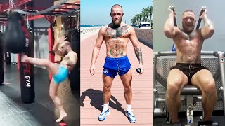 Watch Conor McGregor's crazy intense training & workout for Dustin Poirier 3rd fight