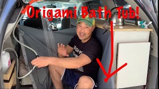 I Made An Origami Shower With 4 Ways to Bathe. Sienna Micro RV V2 ep.10