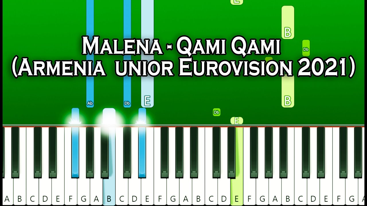 Maléna - Qami Qami - (Armenia unior Eurovision 2021) (Piano Tutorial)