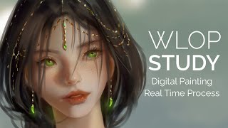 Wlop Study 2 - Digital Painting Real Time Process [CSP]