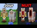 Tout devient effrayant la nuit sur minecraft je lai troll 