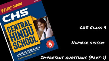CHS class 9/ Number system Important questions(Part-1)