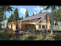 Handcrafted log homes : Ambrosio stacked log home virtual home tour and floor plans