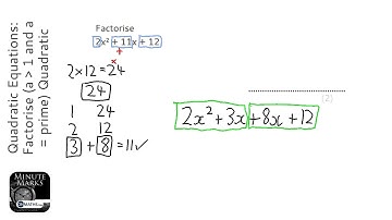 Quadratic Equations: Factorise (a gt 1 and a = prime) Quadratic Algebraically (Grade 7) - OnMaths