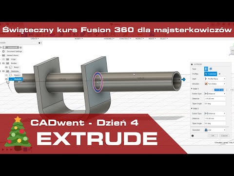 CADwent 🎄 - Day 4 - Extrude Tool - Christmas 3D CAD design course in Fusion 360!