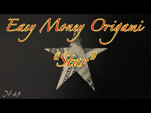 $1 Money Origami 星 “Star” US Dollar Bill Origami, Gift Idea / お札で折り紙