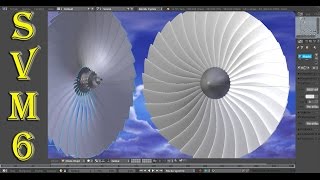 Modéliser un Avion Futuriste tutoriel SVM6 Français N°5  Des Pales de Réacteur