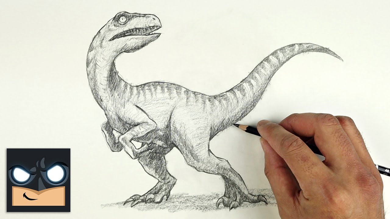 Jurassic Park Velociraptor Drawing