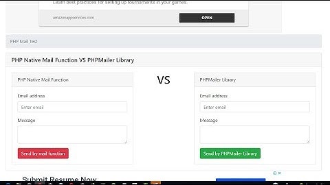 PHP Native Mail Function VS PHP Mailer Library | Test