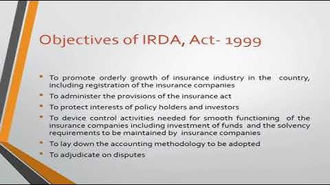 IRDA,Act1999# Prof. Rajesh Kumar# BBA-5th SEM. # GPC# part-2
