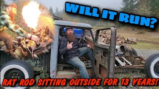 Will It Run? RatRod With 400 SB Chevy, Sitting Outside In The Weather For 13 Years! Full Of Water?!? by Country Boy Gas Garage 8,857 views 1 year ago 57 minutes