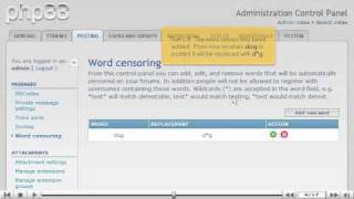 Use word censoring in phpBB by VodaHost web hosting
