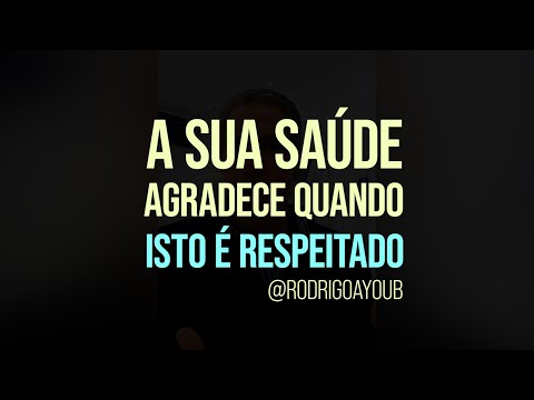 Respeite isto para você ter saúde!