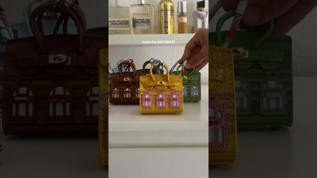 ASMR RESETTING MY MINI BIRKINS ✨ | charm organization & aesthetic clean girl routine  