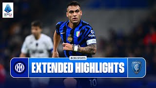 Inter vs. Empoli: Extended Highlights | Serie A | CBS Sports Golazo