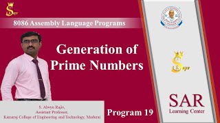 Celebrity Program 19 : Generation of Prime Numbers | 8086 Assembly Language Program | emu8086 Wealth