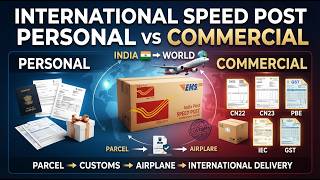 International Speed Post Export from India | Personal vs Commercial | Documents & Forms Explained !!