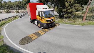 Trucks vs Speed bumps vs deep waters #64- BeamNG Drive Live 7