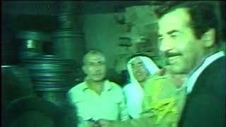 صدام حسين يتجول في اسواق بغداد