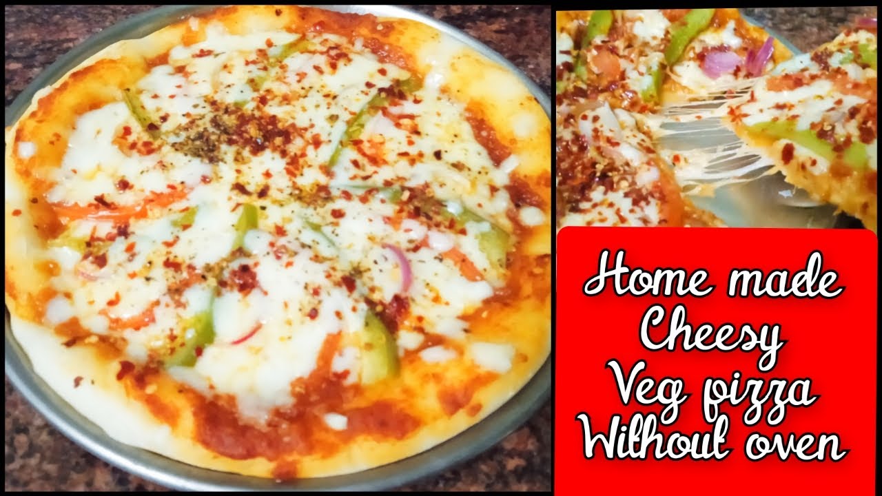 vegpizza Home made veg pizza🍕 without oven வெஜ் பீட்சா How to