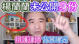 翟山鷹爆料：楊蘭蘭未公開身分丨出庭律師有何來歷丨美元崩盤波及誰？